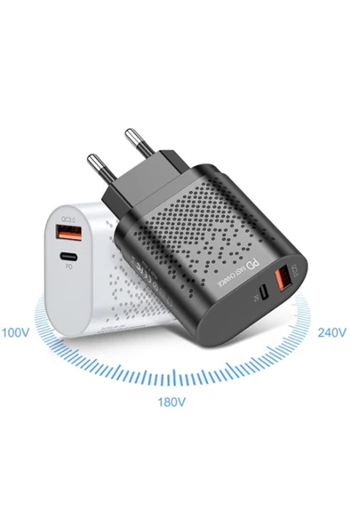 Uslion 18w Usb Qc3.0 Şarj Pd3.0 Hızlı Şarj Aleti Şarj Başlık - 7