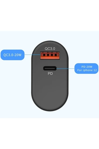 Uslion 18w Usb Qc3.0 Şarj Pd3.0 Hızlı Şarj Aleti Şarj Başlık - 9