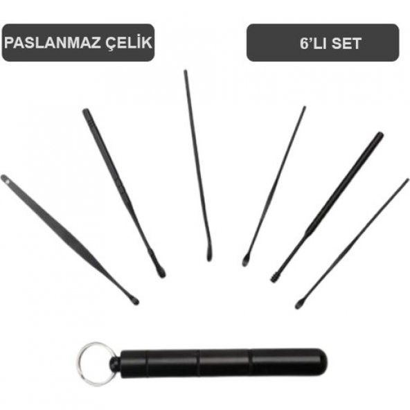 Ally Ezere 6 Parça Spiral Kulak Temizleme Seti- Paslanmaz Çelik Temizleme Seti Al-34085 - 2