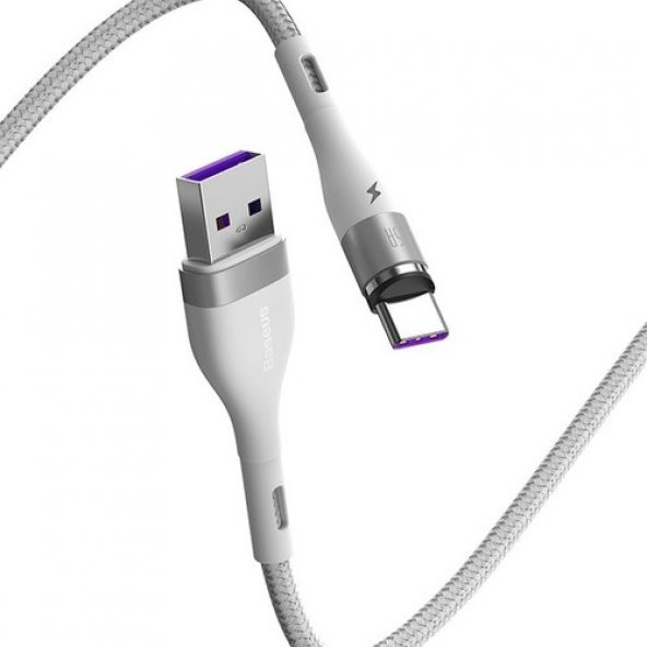 Baseus Zinc Safe Manyetik USB Kablo Şarj USB Type C Başlık 3.0A 1 mt CATXC-M02 - 5