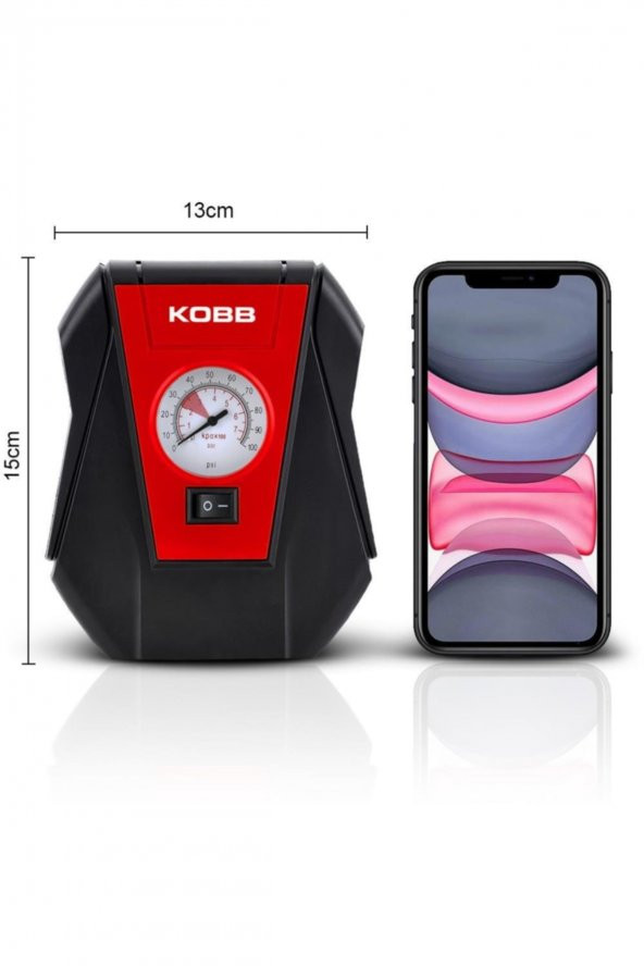 Kb100 12volt 100 Psı Analog Göstergeli Hava Lastik Şişirme Pompası - 4