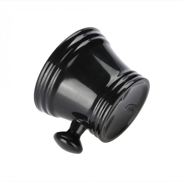 Zhltools Siyah Tasarım Saplı Traş Kasesi - 3