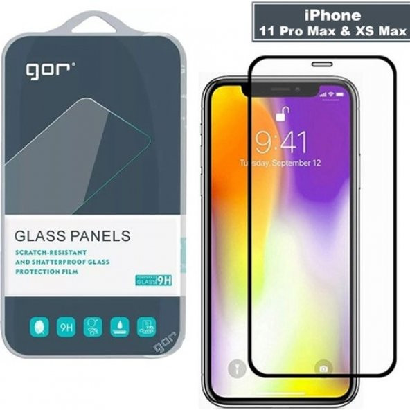 Ally Gor Iphone 11 Pro Max -Xs Max 9d Hardening Tempered Full Cam Ekran Koruyucu Set - 2