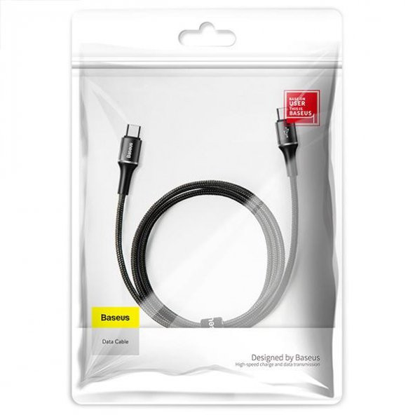 Baseus Halo Data Usb-c - Type-c 1 Metre 60W Şarj Data Kablosu - 6