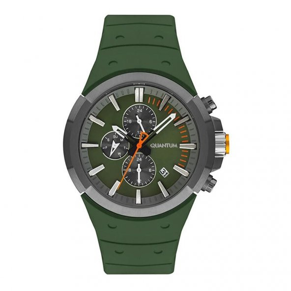 Quantum PWG1004.075 Silikon Yeşil 46 mm Erkek Kol Saati