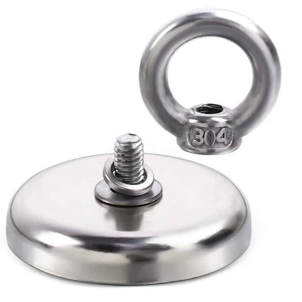 Valkyrie D36 Neodyum Mıknatıs 36mm 41kg Askılı Güçlü Fishing Salvage Magnet - 3