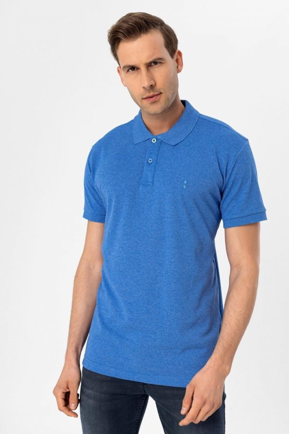 Polo Yaka Regular Kalıp Armürlü Tişört - 8