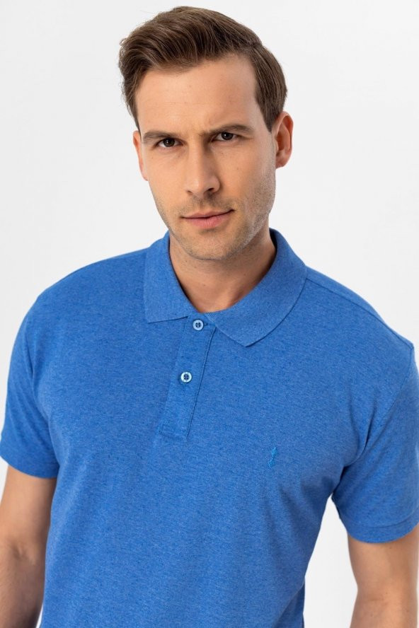 Polo Yaka Regular Kalıp Armürlü Tişört - 10