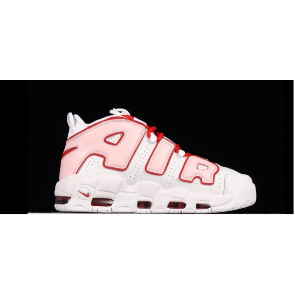 Nike air more uptempo sales white red for sale