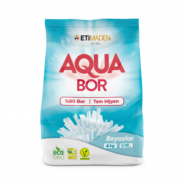 Boron Aqua Bor Toz Çamaşır Deterjanı 6 Kg Beyazlar
