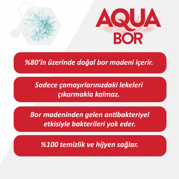 Boron Aqua Bor Toz Çamaşır Deterjanı 6 Kg Beyazlar - 3