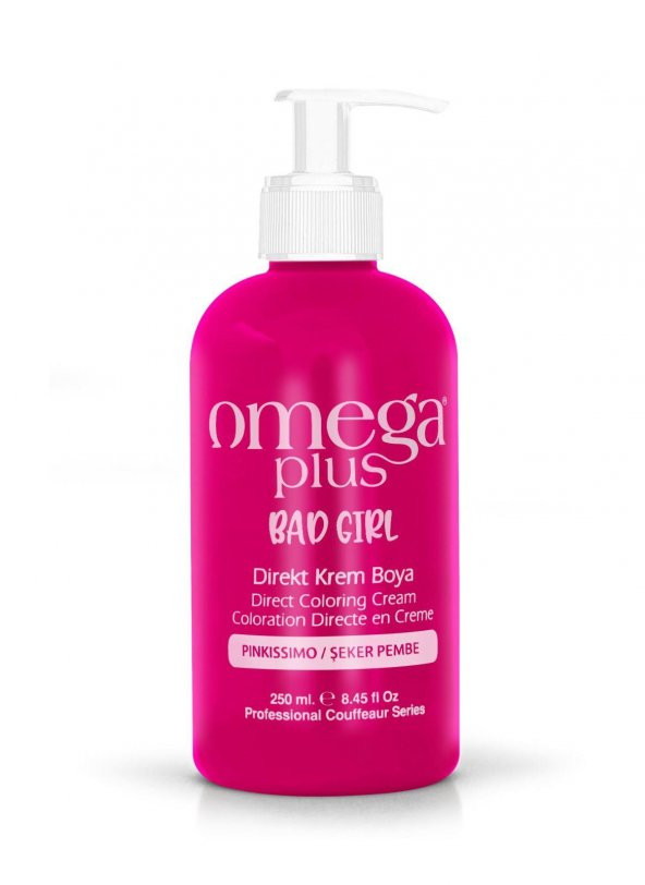 Omega Plus Bad Girl ŞEKER PEMBESİ Amonyaksız Renkli Saç Boyası 250ML