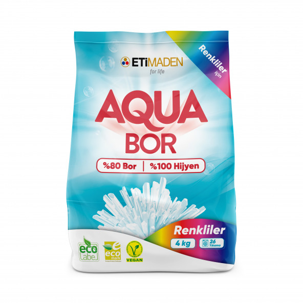 Boron Aqua Bor Toz Çamaşır Deterjanı 4 Kg Renkliler