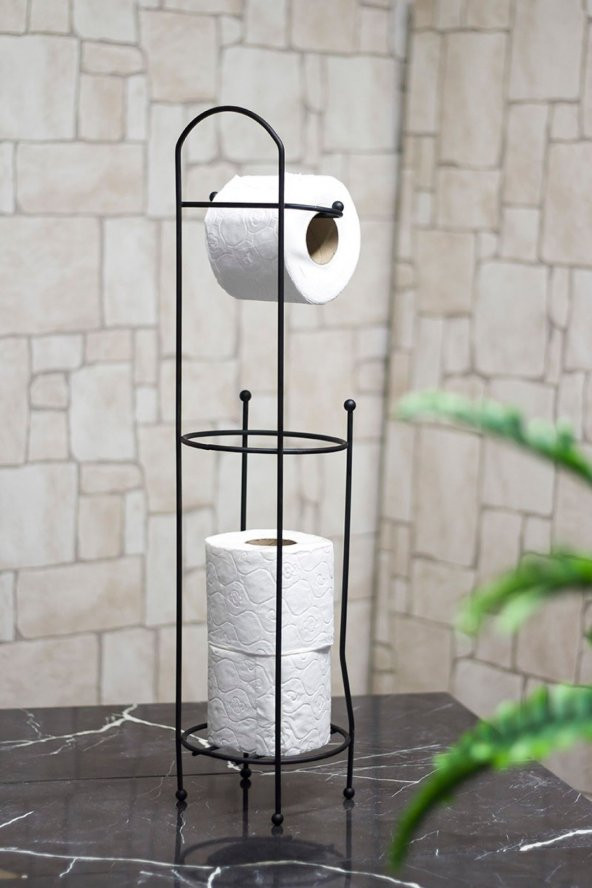Ferforje Wc Tuvalet Kağıtlık Siyah - 2