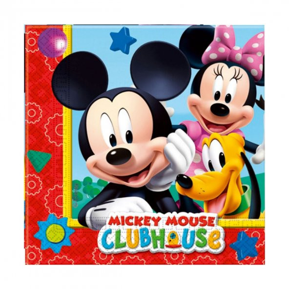 Disney Mickey Mouse Kağıt Peçete (Disney Miki Fare Kağıt Peçete) 20 Adet