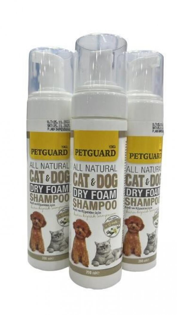 PETGUARD KEDİ KÖPEK KÖPÜK ŞAMPUAN VANİLLA 200 ML