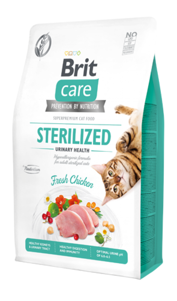 Brit Care Tahılsız Tavuk Etli Kısırlaştırılmış Üriner Destekli Yetişkin Kedi Maması 2 KG