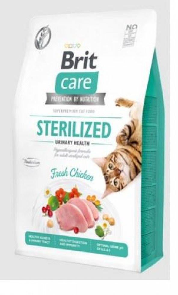 Brit Care Tahılsız Tavuk Etli Kısırlaştırılmış Üriner Destekli Yetişkin Kedi Maması 2 KG - 2
