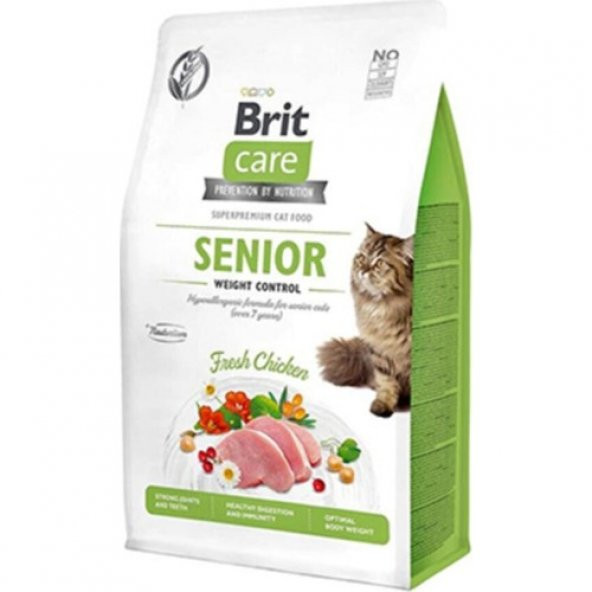 Brit Care Senior Tahılsız Kilo Dengeleyici Tavuklu Kedi Maması 2 kg