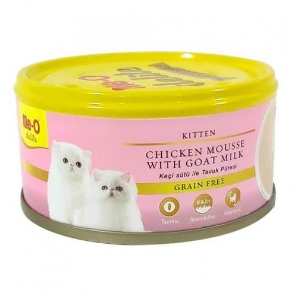 Me-O Delite Tavuk ve Keçi Sütü Tahılsız Jelly Yavru Kedi Maması 80 G - 2