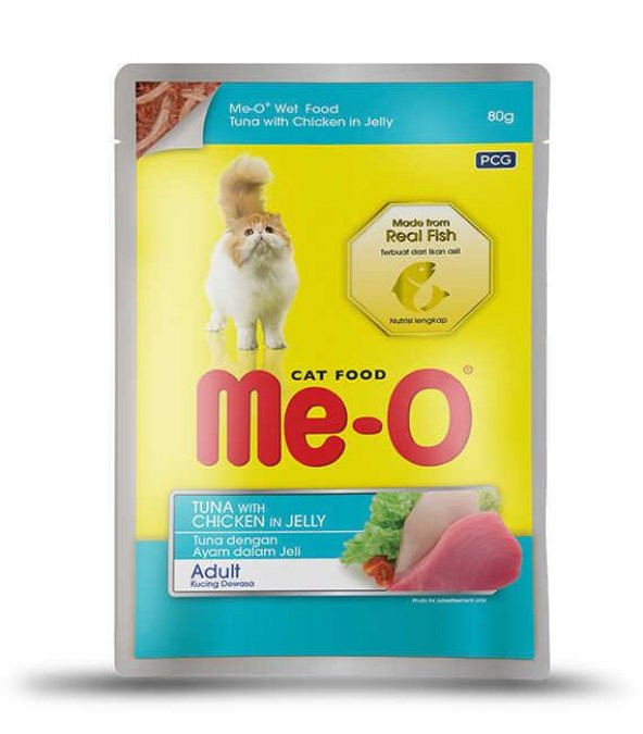 Me-O Pouch Ton Balığı & Tavuk Etli Kedi Yaş Mama 80 gr