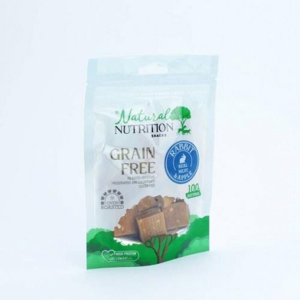 Natural Nutrition Snacks Tavşan Eti ve Elmalı Köpek Ödülü 75 Gr