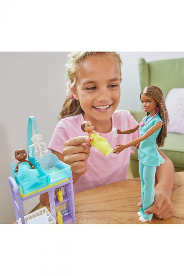 Barbie Esmer Bebek Bakıcısı Doktoru Hemşire Oyuncak - 4