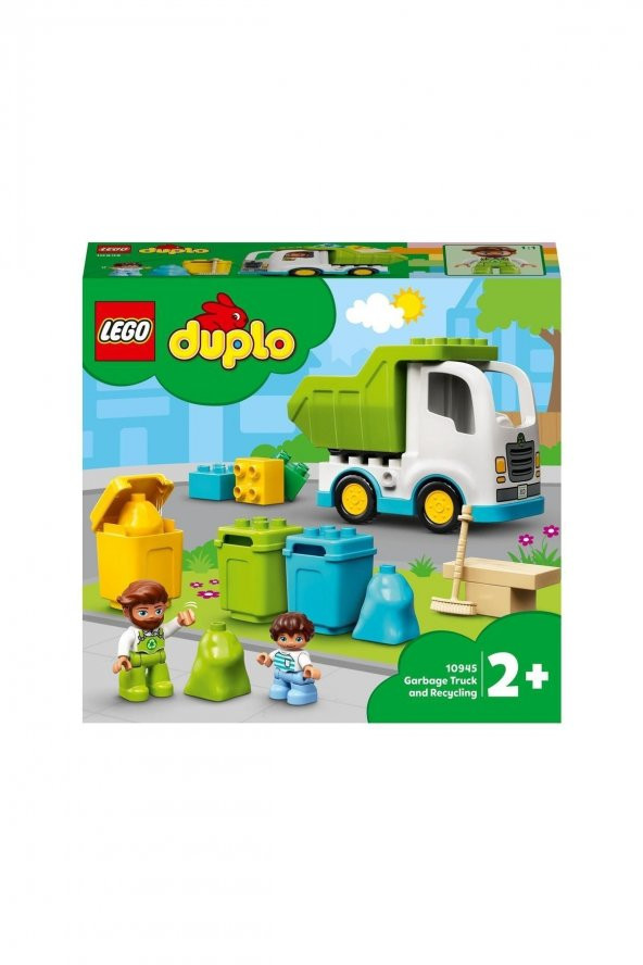 LEGO DUPLO Kasabası Çöp Kamyonu ve Geri Dönüşüm 10945 - Yaratıcı Oyuncak Yapım Seti (19 Parça) - 3
