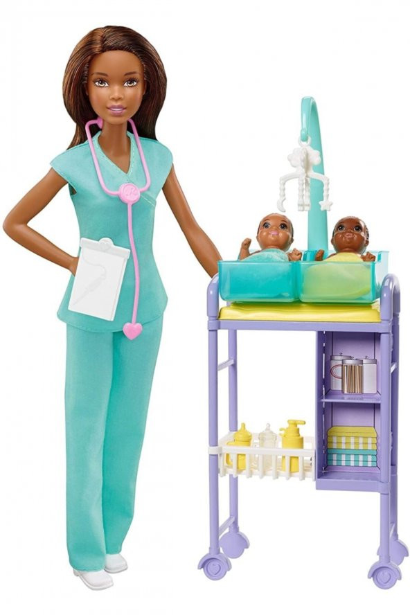 Barbie Esmer Bebek Bakıcısı Doktoru Hemşire Oyuncak - 7