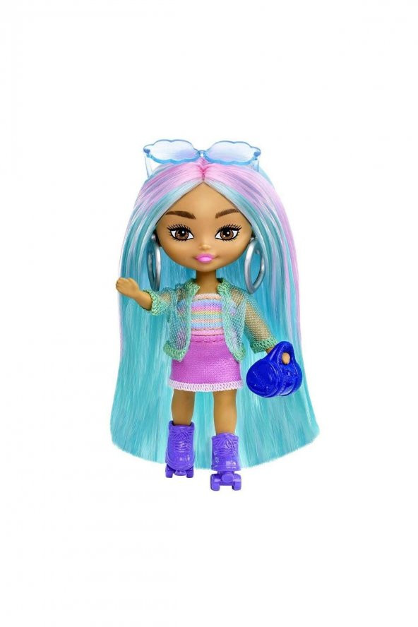 Barbie Extra Mini Minis Bebek Çeşitleri Hln44 - Mavi Saçlı