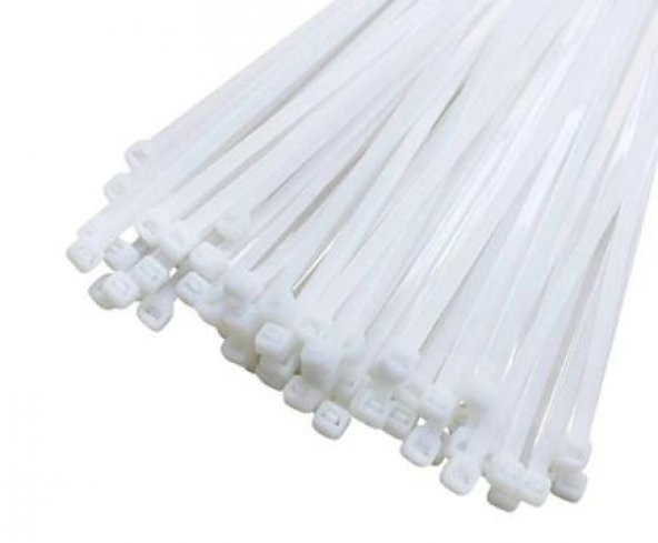 KSN Kablo Bağı Plastik Kelepçe Beyaz 7.6x370mm - 100 Adet - 4