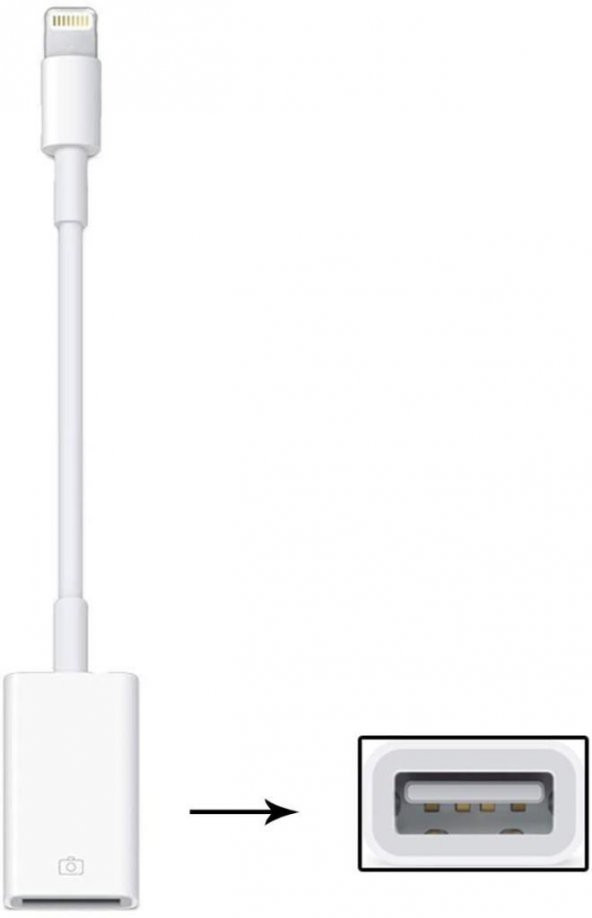 Polham Apple İpad ve İphone İçin USB Okuyucu, Kamera ve Klavye Adaptörü, Flash Bellek Okuyucu - 2