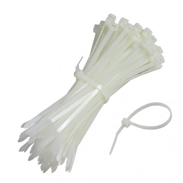 KSN Kablo Bağı Plastik Kelepçe Beyaz 4.8x300mm  -  100 Adet - 3