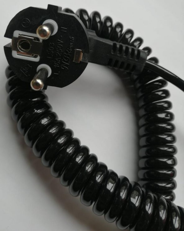 3x0.75 mm Ucu Açık Spiral Power Kablosu 2.5 Metre - 2