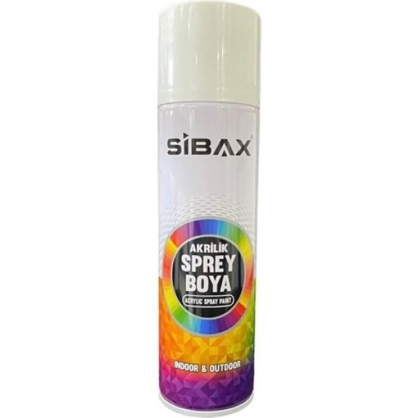 Sibax Akrilik Sprey Boya Ral 9010 Parlak Beyaz 250 ml