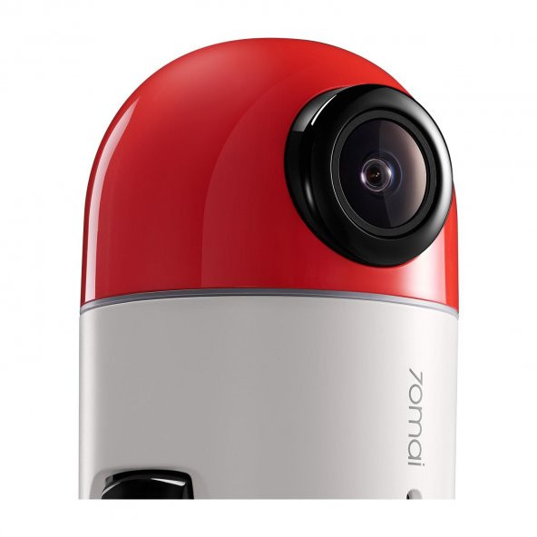 70mai X200 Omni 64GB 360° Dönebilen Araç İçi Kamera - Kırmızı & Beyaz - 5