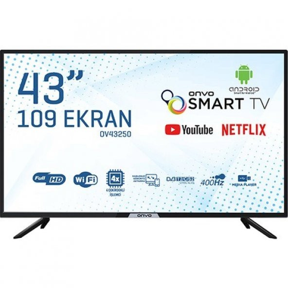 ONVO OV43250 43" 109 EKRAN UYDU ALICILI FULL HD ANDROID SMART LED TV