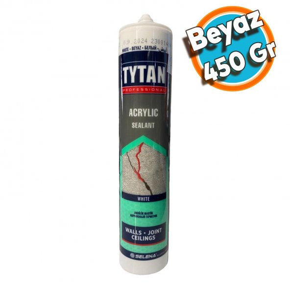 Genel Amaçlı Beyaz Akrilik Mastik Silikon Kokusuz Boyanabilir 450 GR