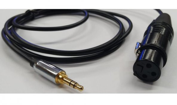 3.5 mm Stereo to XLR Dişi Kaliteli Kamera Mikrofon Kablosu 3 Metre