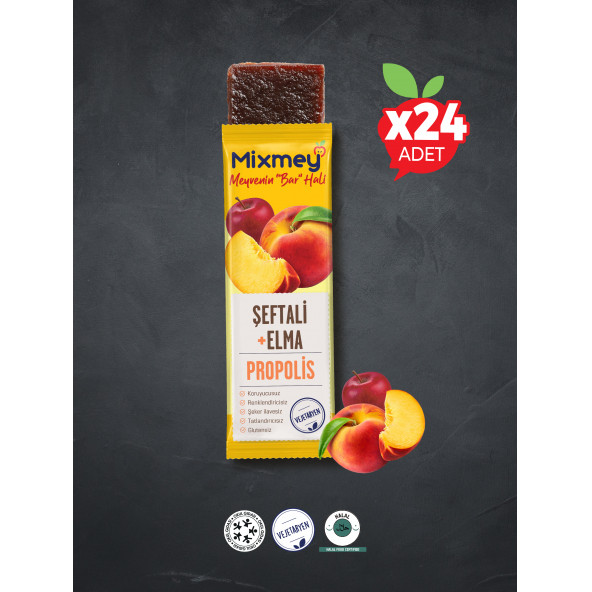 Mixmey Bee Şeftali Propolis 25GR  - 24 ADET
