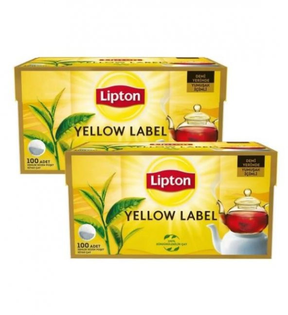 Lipton Yellow Label Demlik Poşet Çay 100lü 2li