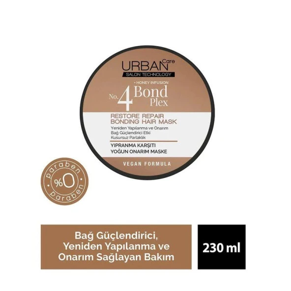 Urban Care Bond Blex No 4 Yıpranma Karşıtı Yoğun Onarıcı Saç Maskesi 230 ml - 2