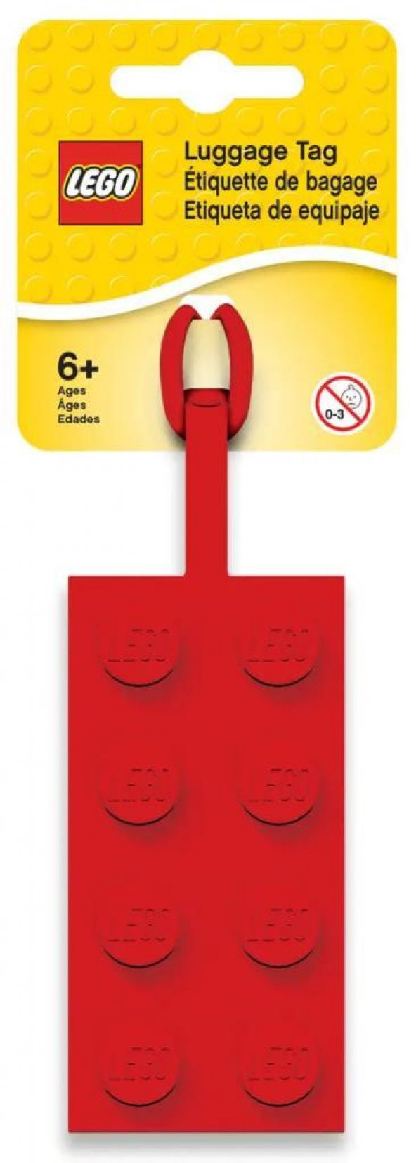 LEGO Gear 5005542 2x4 Red Luggage Tag