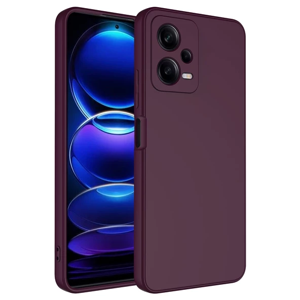 Xiaomi Redmi Note 12 Pro 5G Kılıf Zore Mara Lansman Kapak Kılıf  Koyu Mor