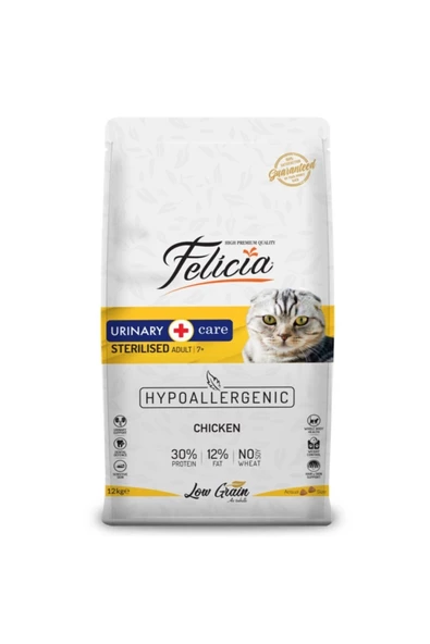 Felicia Az Tahıllı  Sterilised Tavuklu Hypoallergenic Kedi Maması 12 kg