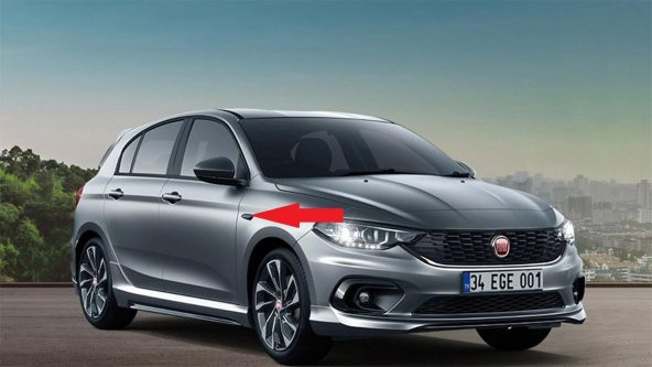Fiat Egea 2016-2022 Sağ Çamurluk Sinyali Duysuz Beyaz 60686516 - 2