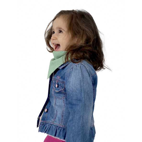 4 Katlı Müslin Bebek Ağız Bezi Salya Önlüğü Mama Önlüğü Fular Organik Çok Amaçlı Pamuk Müslin Bez - 9