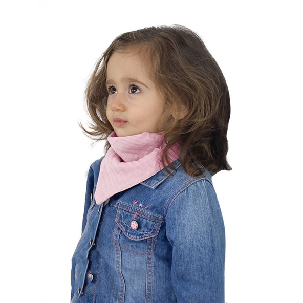 4 Katlı Müslin Bebek Ağız Bezi Salya Önlüğü Mama Önlüğü Fular Organik Çok Amaçlı Pamuk Müslin Bez - 8