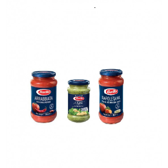 BARİLLA Makarna Sosları ( Pesto - Napoliten - Arrabbiata ) 3 'lü Set