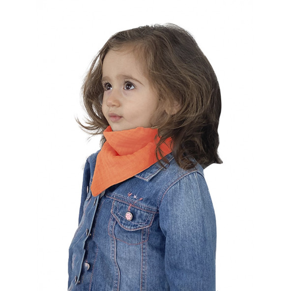 2 Katlı Müslin Kumaş Çıtçıtlı Bebek Salya Önlük & Fular - 5